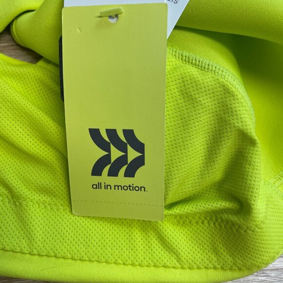 ALL IN MOTION BRA LIGHT SUPPORT EVERYDAY SOFT STRAPPY WOMEN'S LIME GREEN NWT - Picture 3 of 9